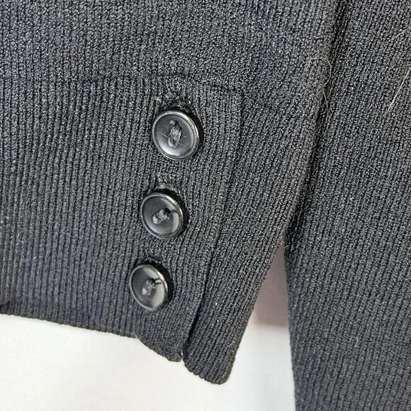 Talbots Black Button Up Cardigan Long Sleeve Y-Neckline Classic Layer SZ Large - Picture 9 of 9